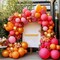 Pink Orange Balloon Garland Double Stuffed Hot Pink Balloon Orange Gold Balloons Arch Kit For Baby Shower Birthday Wedding Fiesta Tropical Luau Summer Love Party Decorations